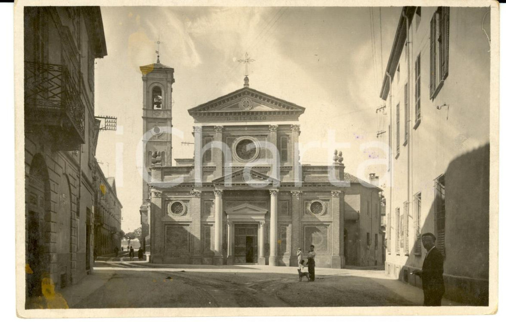 Fotografia d epoca originale 1930 CASALE MONFERRATO AL Chiesa di Sant ILARIO animata Foto RARA 1