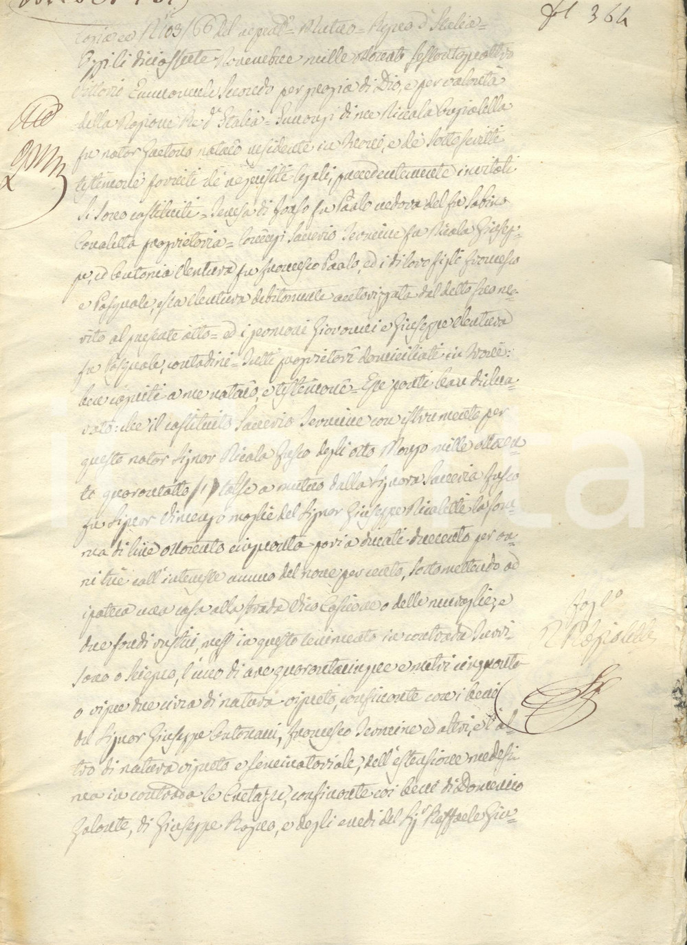 Documento originale, autentico 1866 TRANI BT Teresa DI FONSO paga debiti di Saverio TERMINE Manoscritto 1
