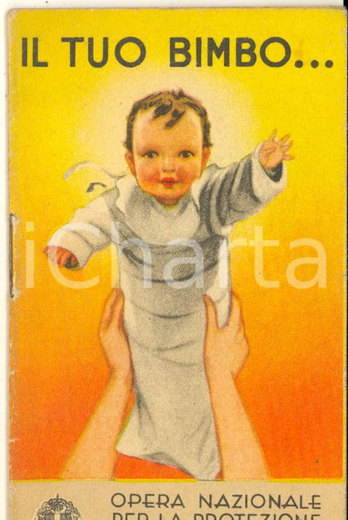 Documento originale, autentico 1939 OPERA NAZIONALE INFANZIA Il tuo bimbo  Borotalco ROBERTS  Opuscolo 1