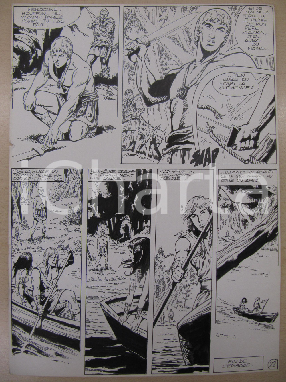 Opera d’arte autentica 1976 BD FANTASY FRANCE La saga de KABUR NÂ° 6 tav.22 BERNASCONI Lube DANNEGGIATA 1
