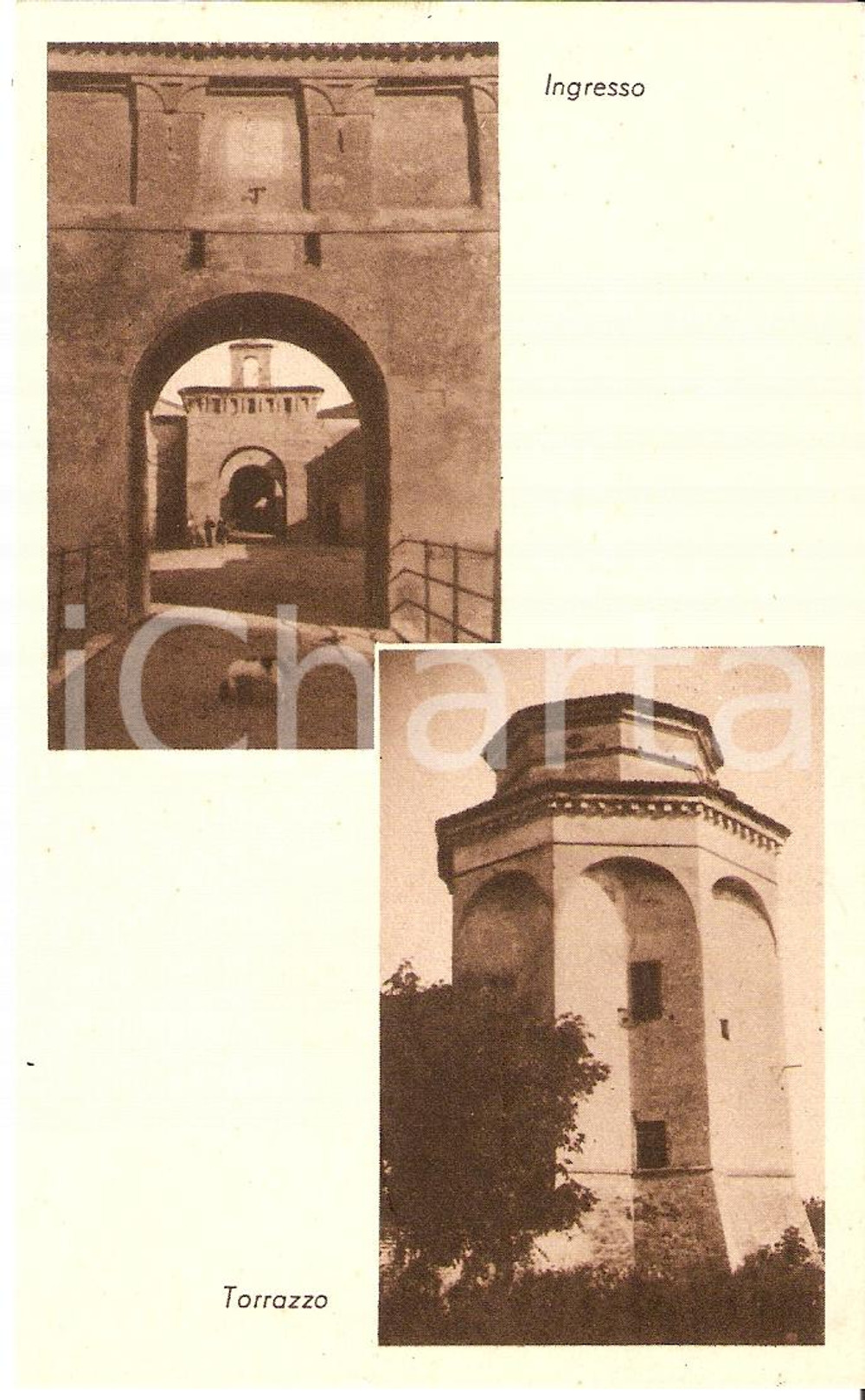 Cartolina originale da collezione 1930 ca CASATICO MN Vedutine di CASTELLO CASTIGLIONI Cartolina FP NV 1