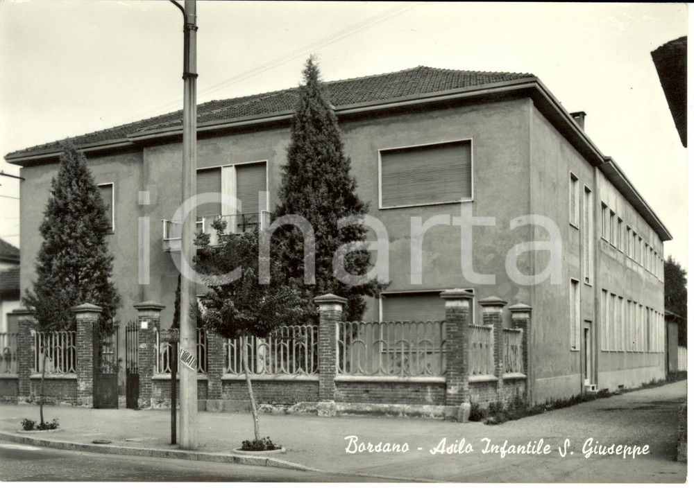 Cartolina originale da collezione 1960 ca BORSANO VA Asilo Infantile S. GIUSEPPE Cartolina FG NV 1