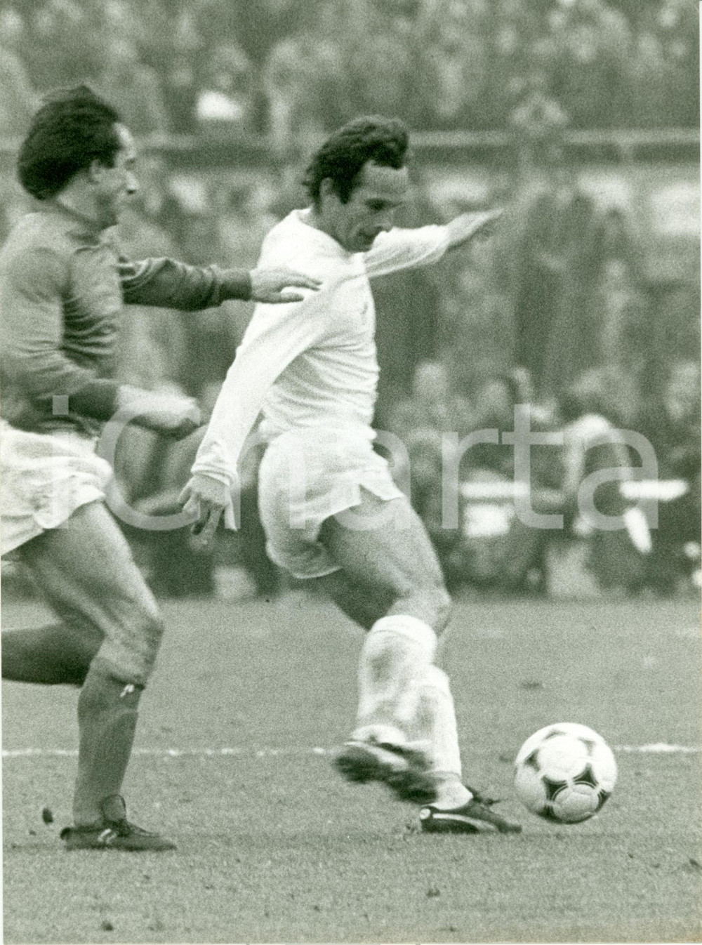 Fotografia d epoca originale 1980 ca JUGOSLAVIA Calcio Calciatore Edhem SLJIVO in azione Fotografia 1