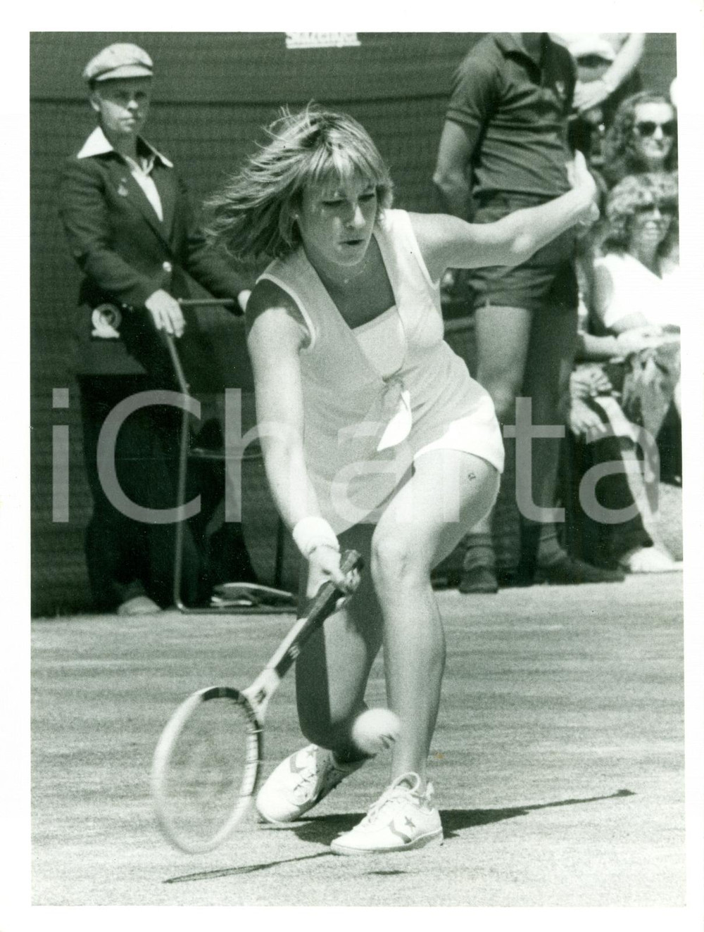 Fotografia d epoca originale 1979 WIMBLEDON UK Tennis Chris LLOYD loses vs Martina NAVRATILOVA Photo 1