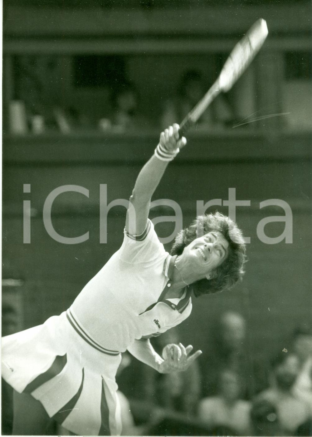 Fotografia d epoca originale 1980 WIMBLEDON UK Tennis Virginia WADE vs Ivanna MADRUGA Photograph 1