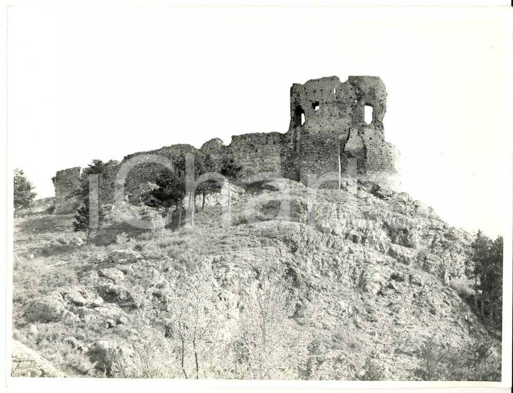 Fotografia d epoca originale 1970 AVIGLIANA TO Rovine del Castello Sabaudo sec. X Lato Ovest Foto HAUS 1