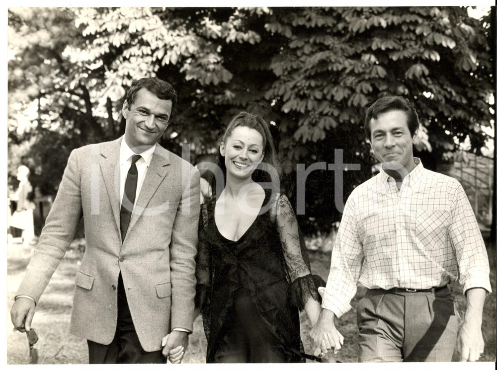 Fotografia d epoca originale 1956 PARIS Jean CLAUDIO, Claudine COSTER e Jean VINCI cast film  Pelle di spia 1