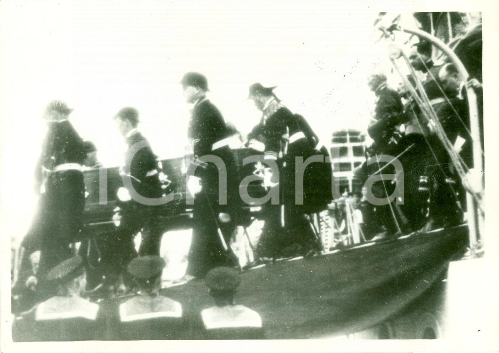 Fotografia d epoca originale 1934 SPALATO CROAZIA Ufficiali DUBROVNIK feretro Re ALESSANDRO I YUGOSLAVIA 1