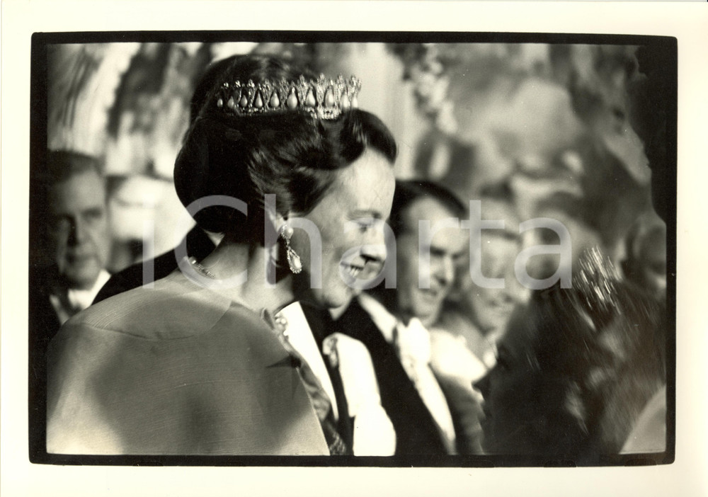 Fotografia d epoca originale 1972 KOLN Regina Margrethe di DANIMARCA al Castello di BRUHL Fotografia 1