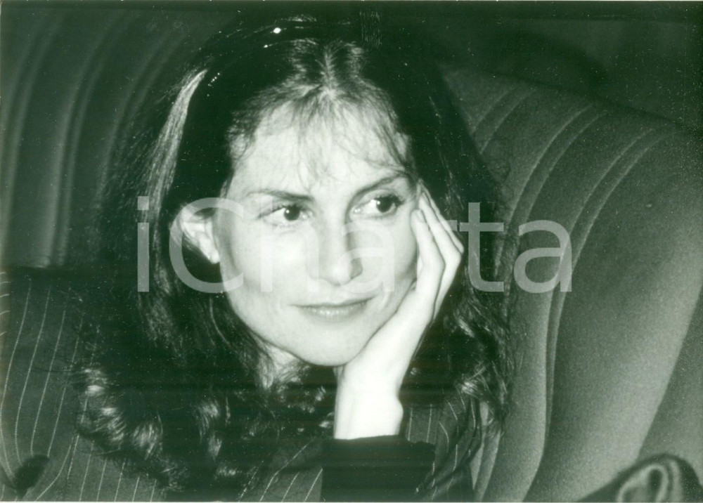 Fotografia d epoca originale 1989 PARIS Ritratto dell attrice Isabelle HUPPERT Vera fotografia 1