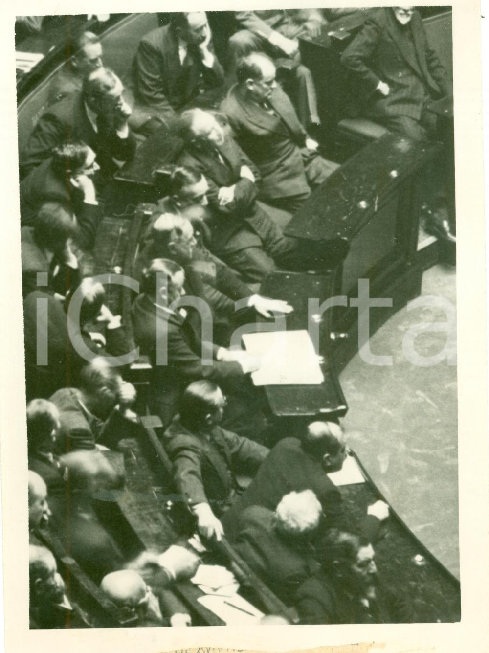 Fotografia d epoca originale 1940 PARIS Paul REYNAUD nouveau prÃ©sident du Conseil banc gouvernement PHOTO 1