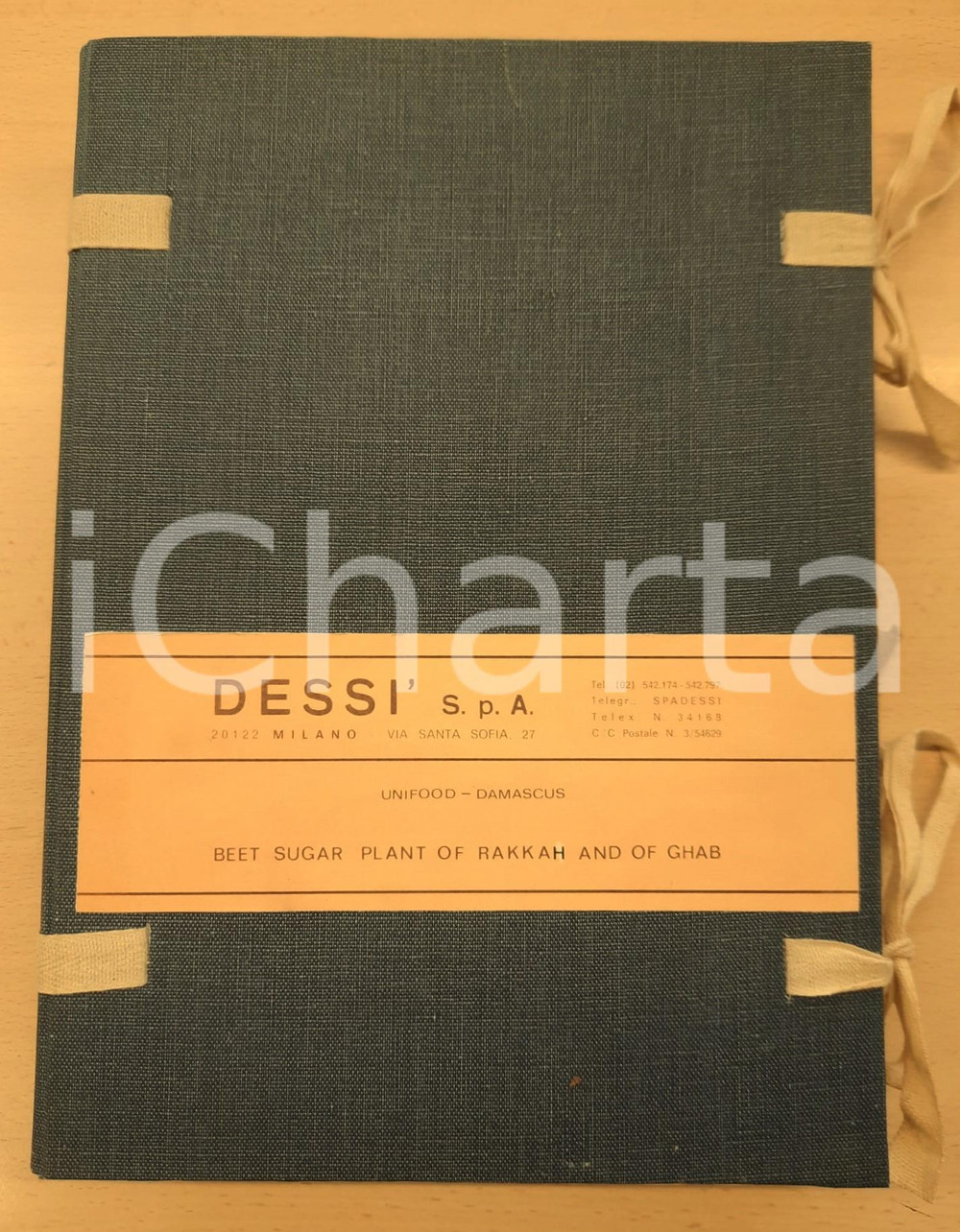 Mappa, planimetria storica 1975 SIRIA Zuccherifici RAQQA e ALGHAB  Progetto DESSI  spa MILANO RARO 1