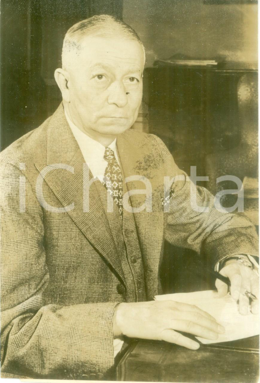 Fotografia d epoca originale 1945 SAN FRANCISCO USA Arshad ALUMARI Ministro iracheno in conferenza stampa 1