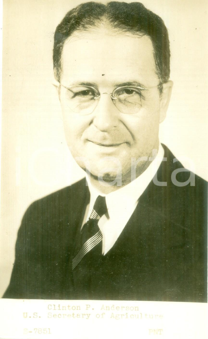 Fotografia d epoca originale 1951 WASHINGTON USA Clinton P. ANDERSON Secretary of Agriculture Fotografia 1