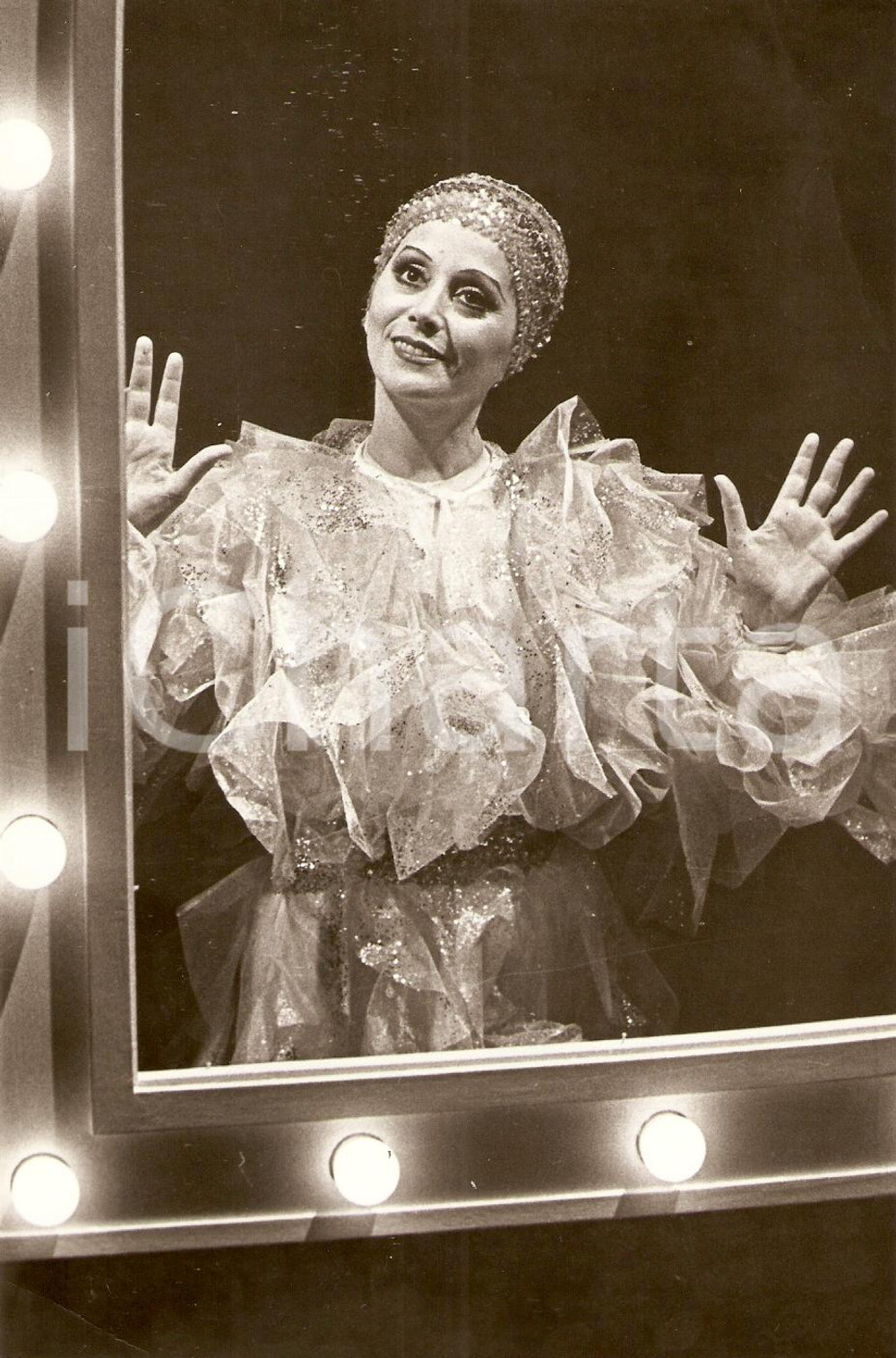 Fotografia d epoca originale 1980 circa TEATRO Miranda MARTINO durante spettacolo Ritratto Fotografia 1