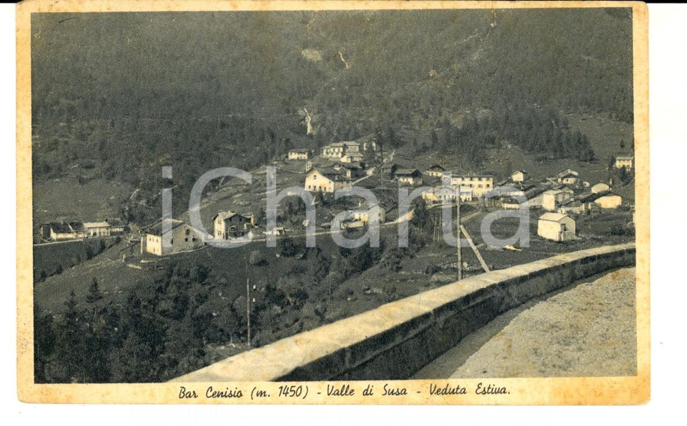 Cartolina originale da collezione 1947 BAR CENISIO TO Veduta estiva sulla VALLE DI SUSA Cartolina FP VG 1