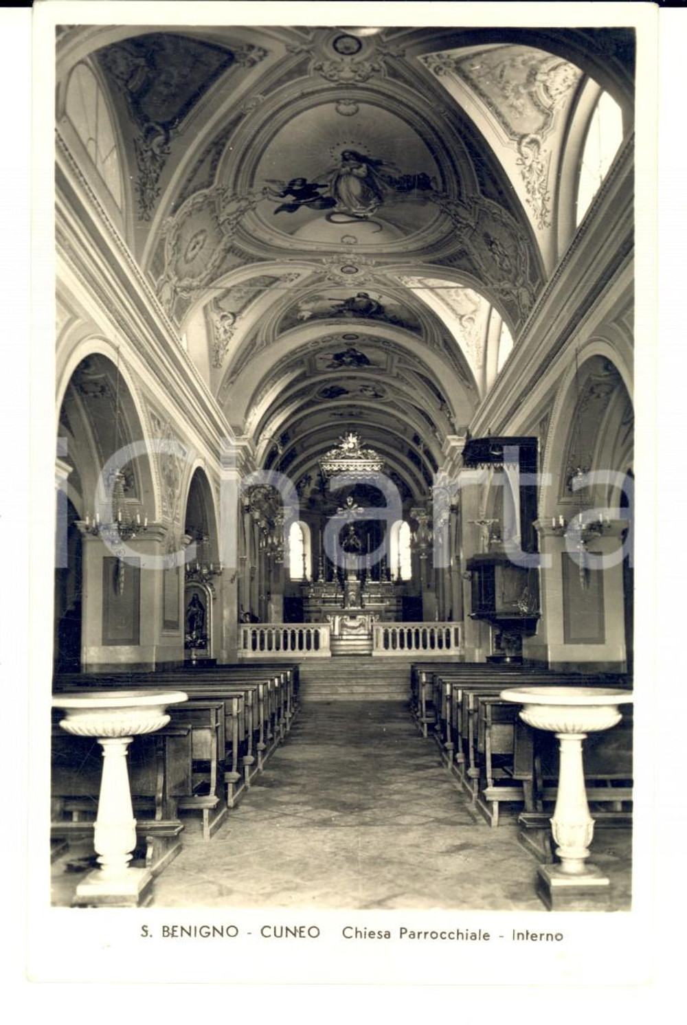 Cartolina originale da collezione 1939 CUNEO SAN BENIGNO Chiesa parrocchiale  intenro Cartolina FP  NV 1