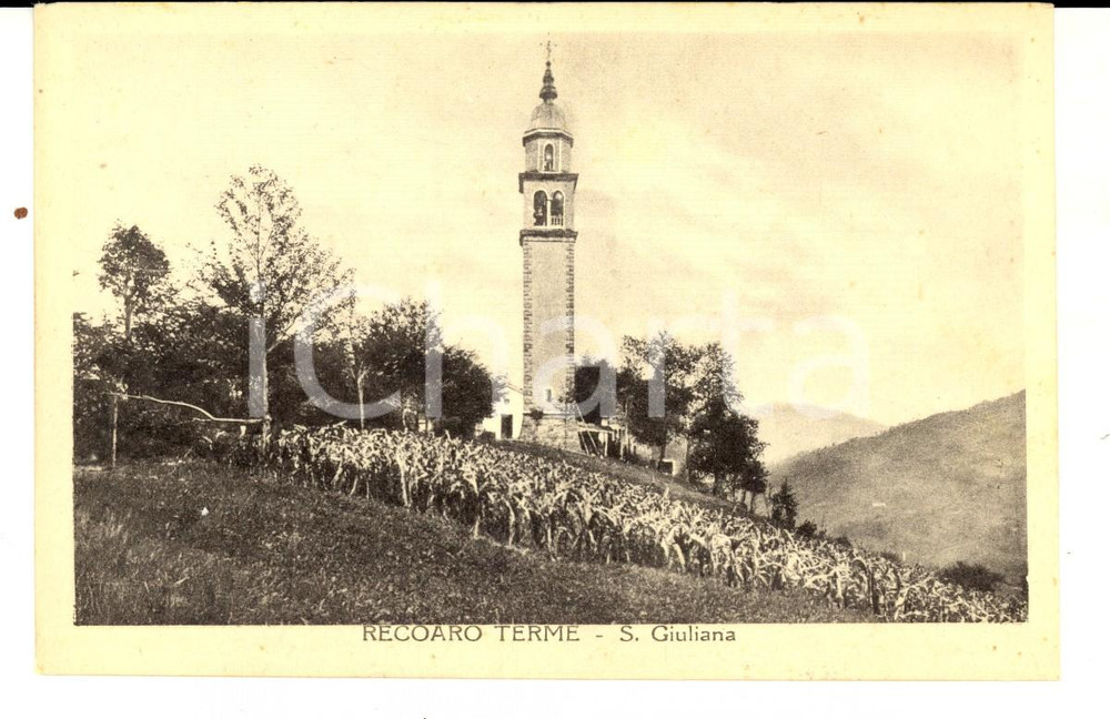 Cartolina originale da collezione 1930 ca RECOARO TERME VI Veduta di SANTA GIULIANA Cartolina postale FP NV 1