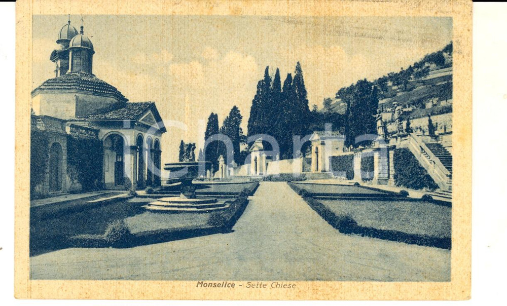 Cartolina originale da collezione 1941 MONSELICE PD Veduta delle Sette Chiese Cartolina postale FP VG 1