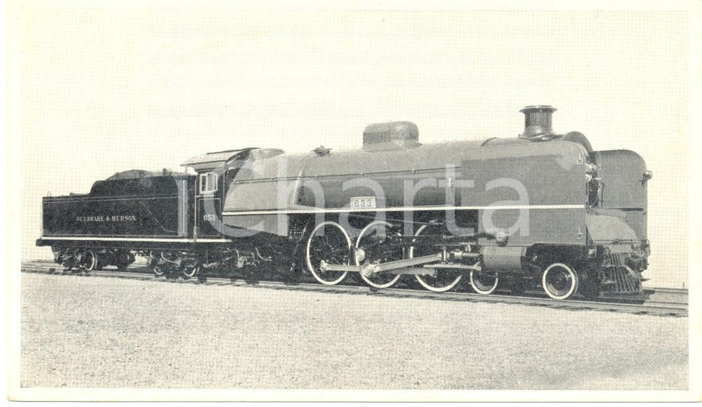Cartolina originale da collezione 1934 DELAWARE HUDSON RAILROAD Locomotive 653 FP NV Century Progress Exposition 1