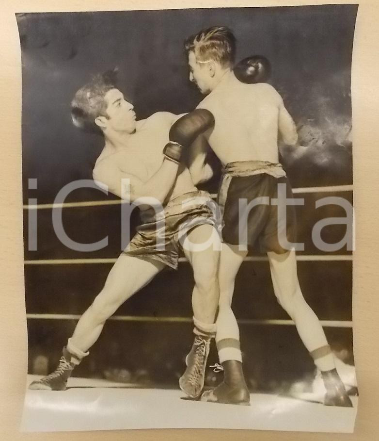Fotografia d epoca originale 1941 SAN FRANCISCO BOXE Izzy VIGIL Darrel CAYOCCA Golden Gloves Foto cm 25 x 31 1