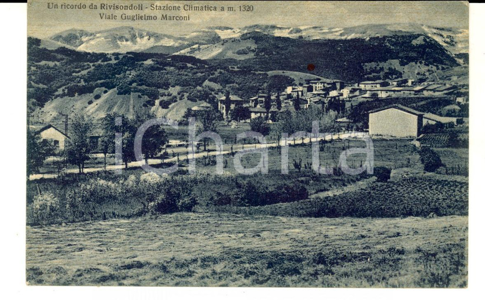 Cartolina originale da collezione 1943 RIVISONDOLI AQ Viale Guglielmo MARCONI Cartolina FP VG 1