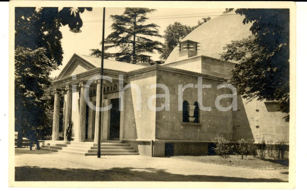 Cartolina originale da collezione 1930 ca MILANO Giardino Pubblico  Il Planetario Cartolina postale FP NV 1