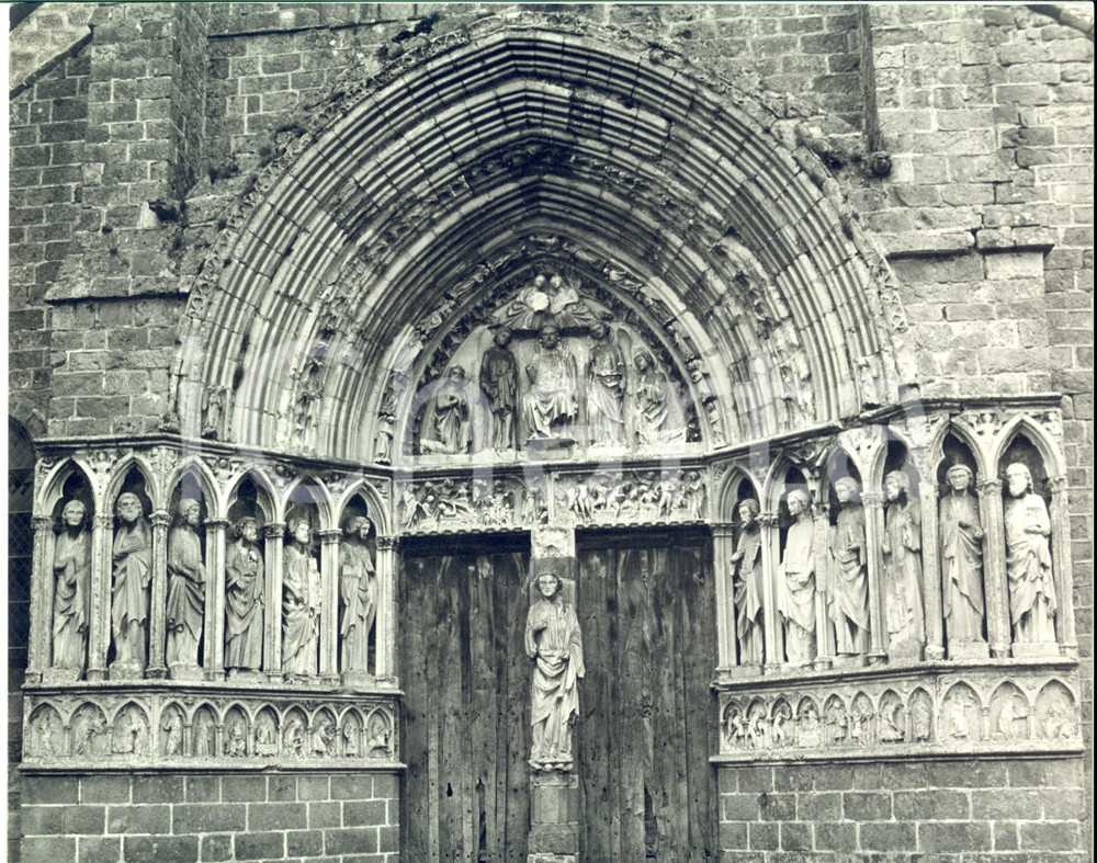 Fotografia d epoca originale 1960 ca RAMPILLON F Portale chiesa SAINTELIPHE Foto ARTISTICA 30x22 cm 1