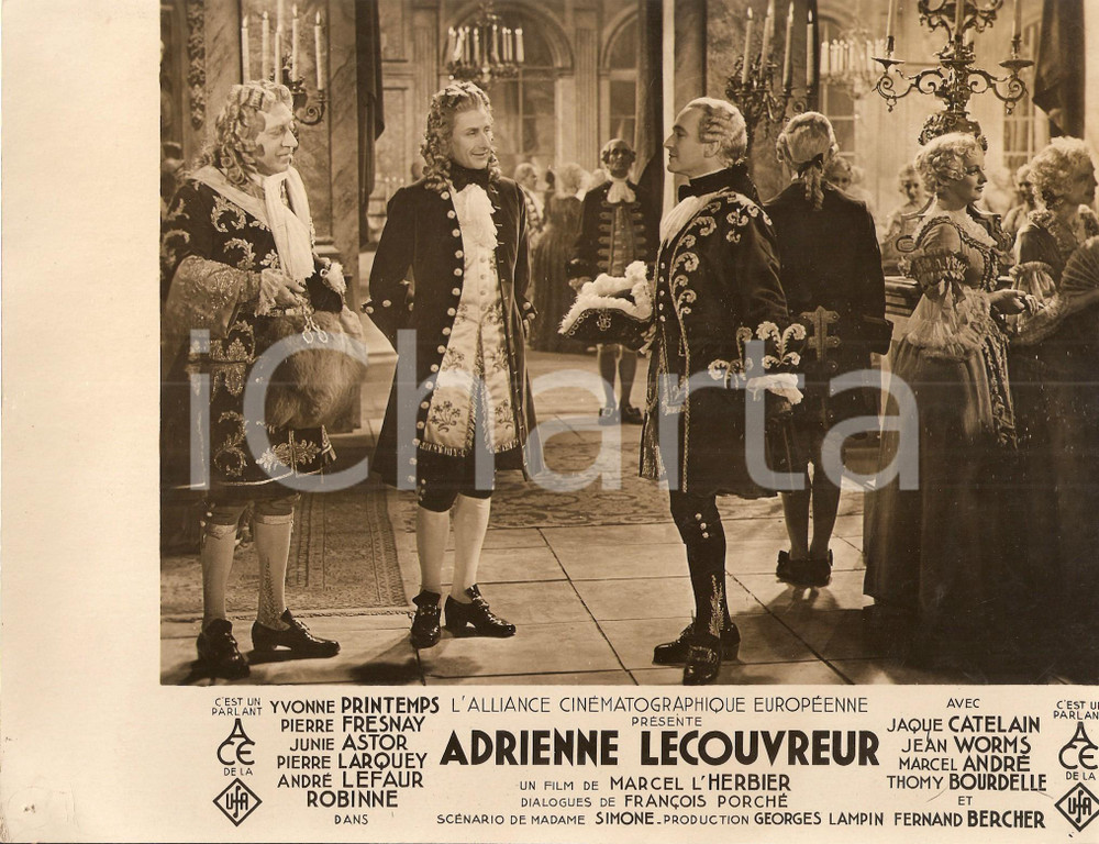 Fotografia d epoca originale 1938 ADRIENNE LECOUVREUR Pierre FRESNAY André LEFAUR Movie Marcel L HERBIER Foto 1