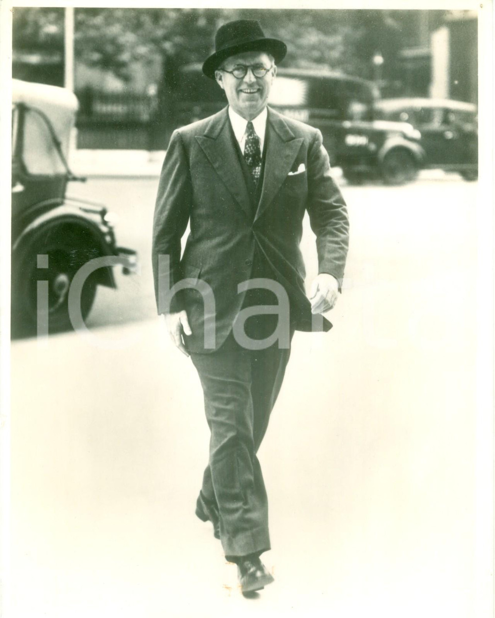 Fotografia d epoca originale 1938 LONDON Joseph P. Kennedy nuovo ambasciatore americano Fotografia 1