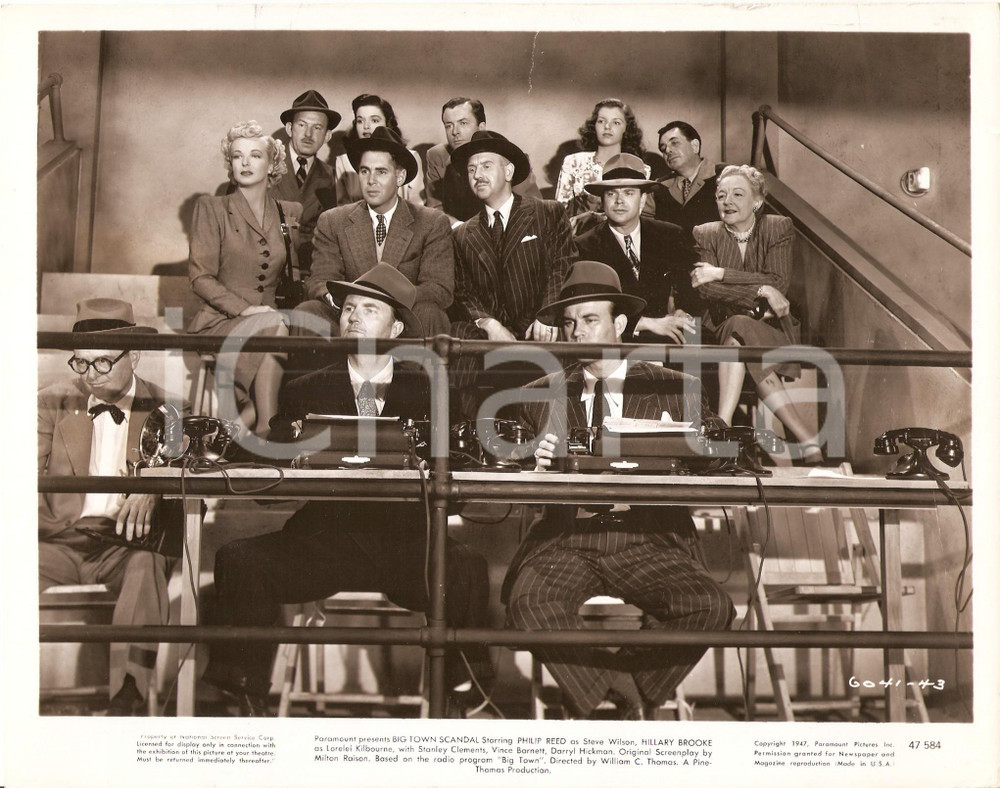 Fotografia d epoca originale 1948 BIG TIME SCORE Telecronisti durante la partita di basket Foto di scena 1