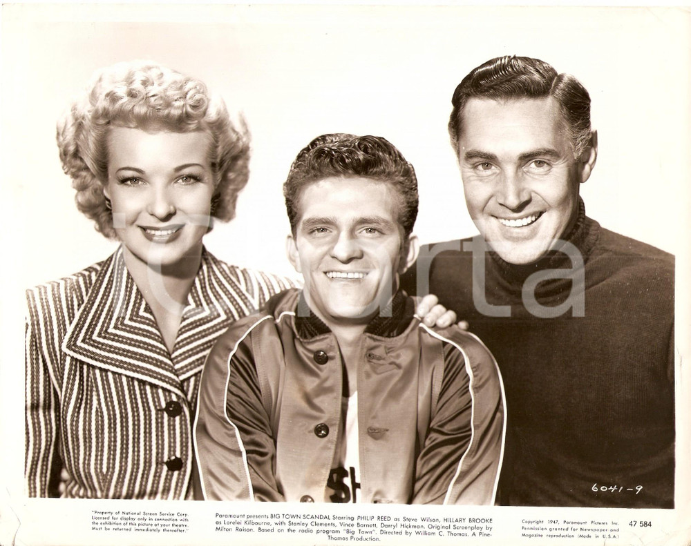 Fotografia d epoca originale 1948 BIG TIME SCORE Stanley CLEMENTS Philip REED Hillary BROOKE Foto di scena 1