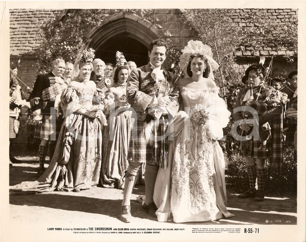 Fotografia d epoca originale 1948 THE SWORDSMAN Larry PARKS in kilt sposa Ellen DREW Foto di scena 1