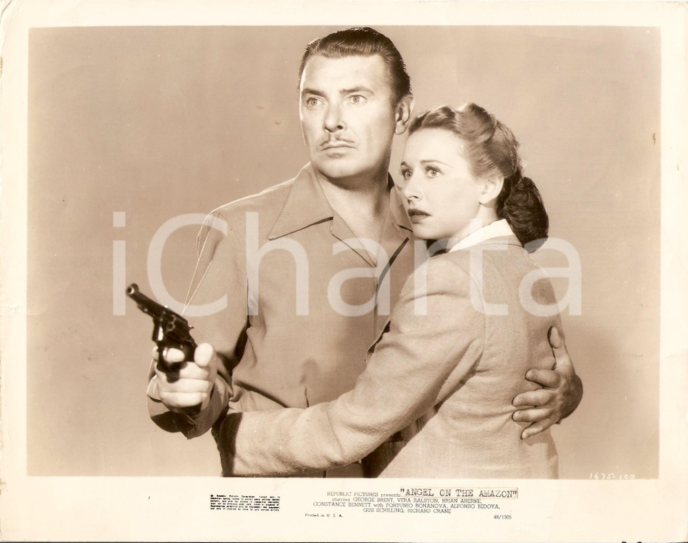 Fotografia d epoca originale 1948 ANGEL ON THE AMAZON Vera RALSTON George BRENT Foto di scena 1