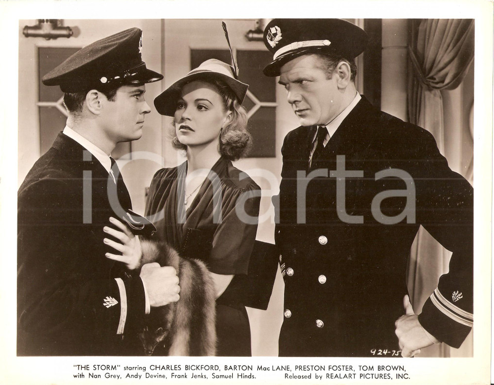 Fotografia d epoca originale 1938 THE STORM Nan GREY protegge Tom BROWN da Charles BICKFORD Foto di scena 1