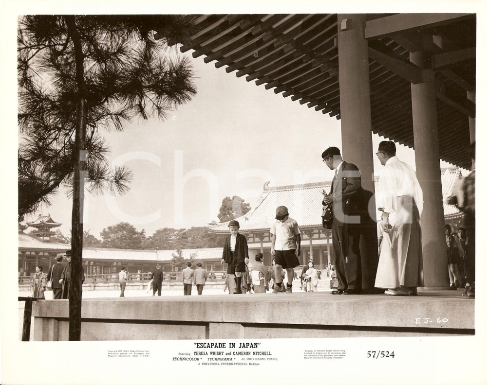 Fotografia d epoca originale 1957 ESCAPADE IN JAPAN Jon PROVOST Roger NAKAGAWA Tempio Regia Arthur LUBIN Foto 1