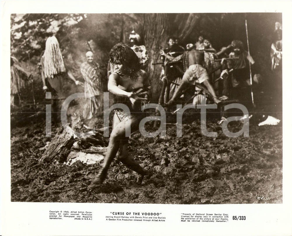 Fotografia d epoca originale 1965 CURSE OF THE VOODOO Danze rituali e sacrificio umano Lindsay SHONTEFF Foto 1