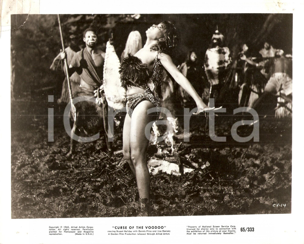 Fotografia d epoca originale 1965 CURSE OF THE VOODOO Rituale esoterico Lindsay SHONTEFF Foto DANNEGGIATA 1