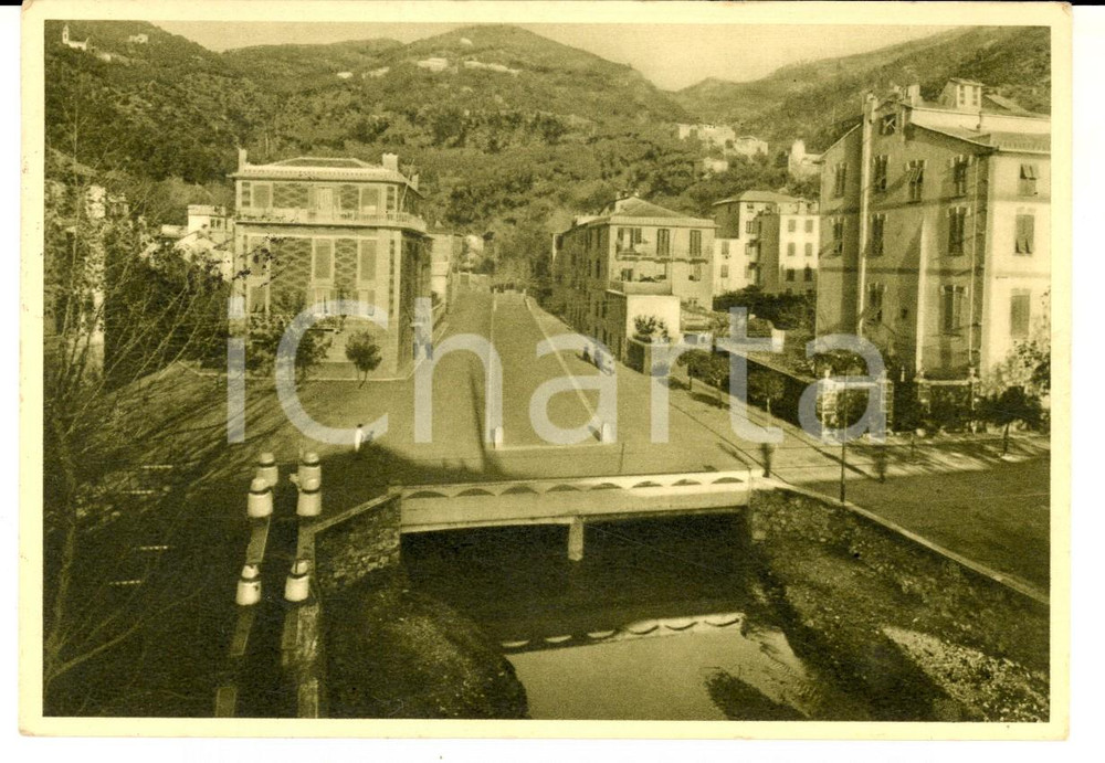 Cartolina originale da collezione 1940 BONASSOLA SP Copertura del torrente SAN GIORGIO Cartolina FG VG 1