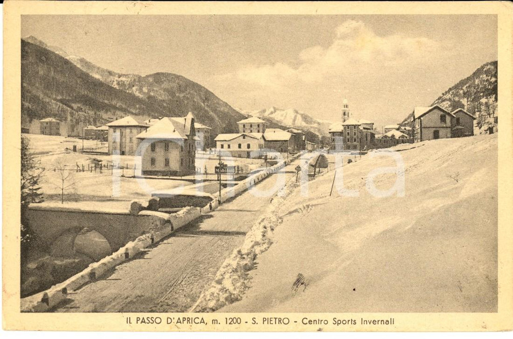 Cartolina originale da collezione 1938 SAN PIETRO IN APRICA BS Veduta del Centro Sports Invernali Cartolina FP 1