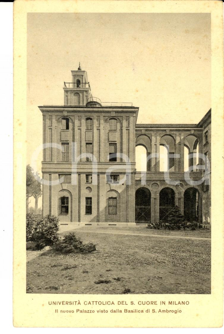 Cartolina originale da collezione 1932 MILANO Università CATTOLICA del SACRO CUORE  Nuovo Palazzo Cartolina 1