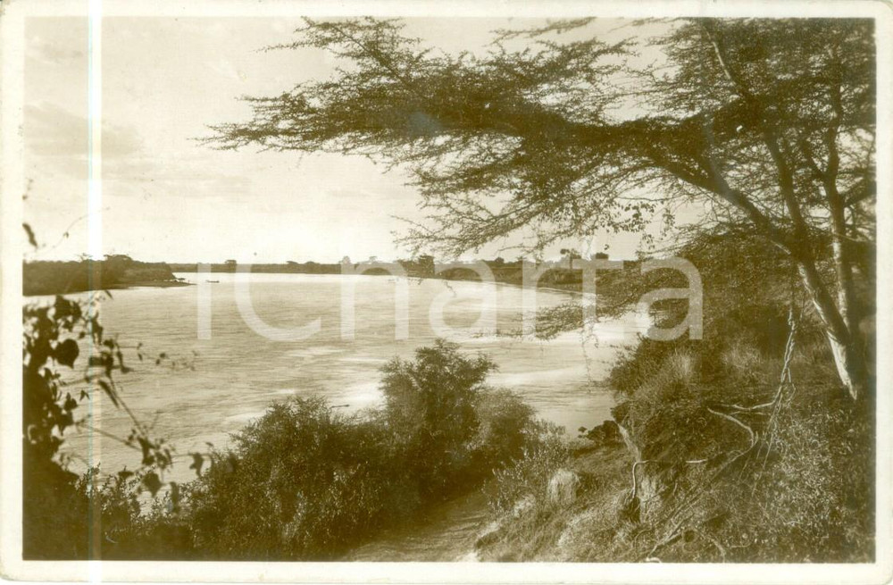 Cartolina originale da collezione 1930 ca LUGH SOMALIA AOI Panorama con il GIU7BA Cartolina FP NV 1
