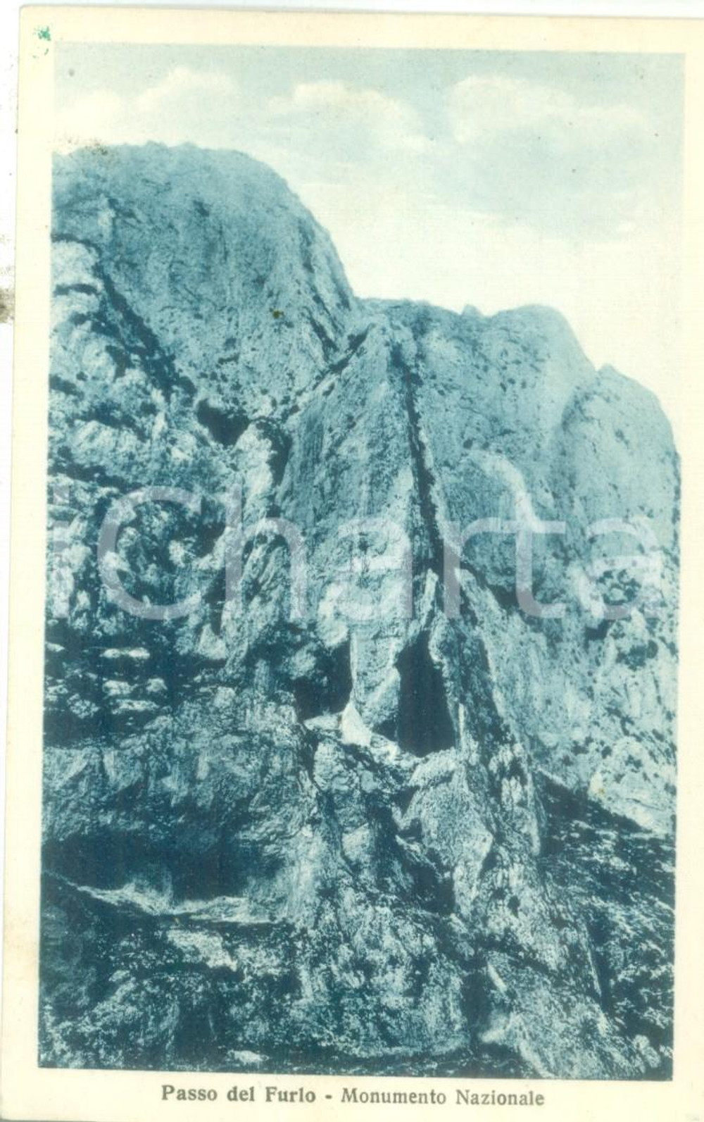 Cartolina originale da collezione 1935 ca FERMIGNANO PU Il Passo del FURLO Monumento Nazionale Cartolina FP NV 1