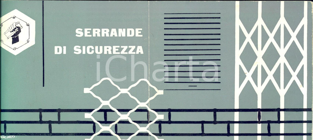 Materiale pubblicitario d’epoca 1950 ca FIRENZE Ditta MONTANI di Franco MEDAGLIA Serrande di sicurezza Libretto 1