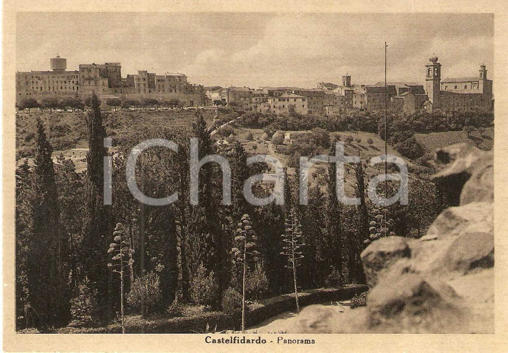 Cartolina originale da collezione 1950 ca CASTELFIDARDO AN Panorama della città Cartolina FG NV 1