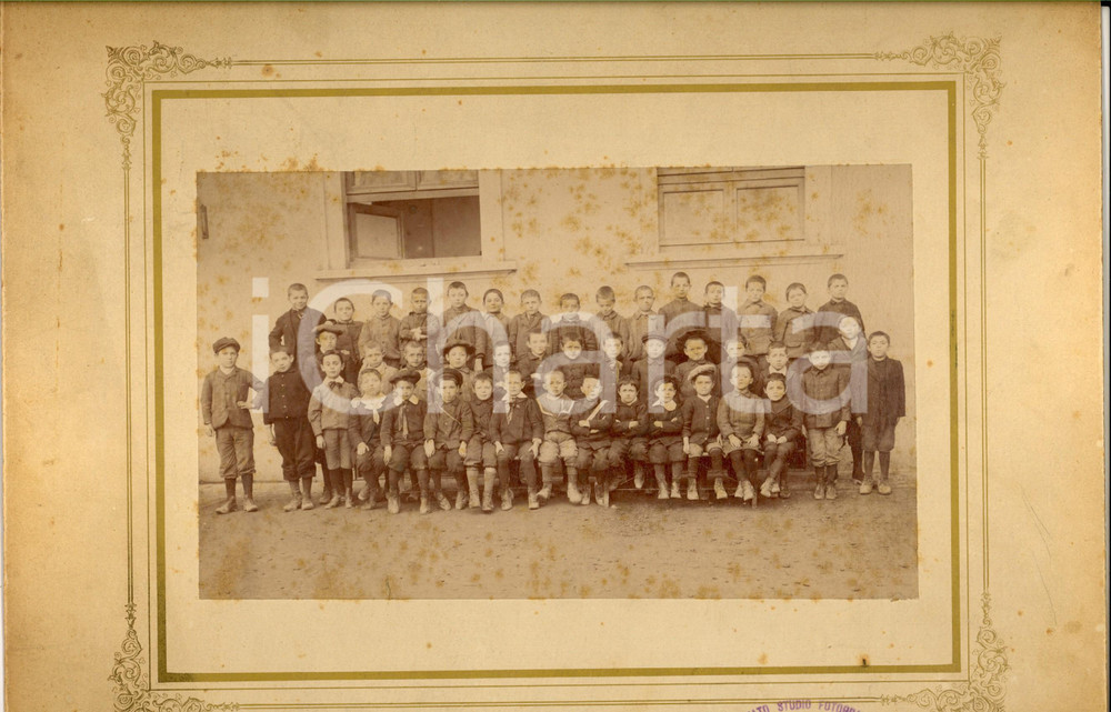 Fotografia d epoca originale 1925 ca MILANO Ritratto di una classe elementare maschile Foto Fidia RUGANI 1