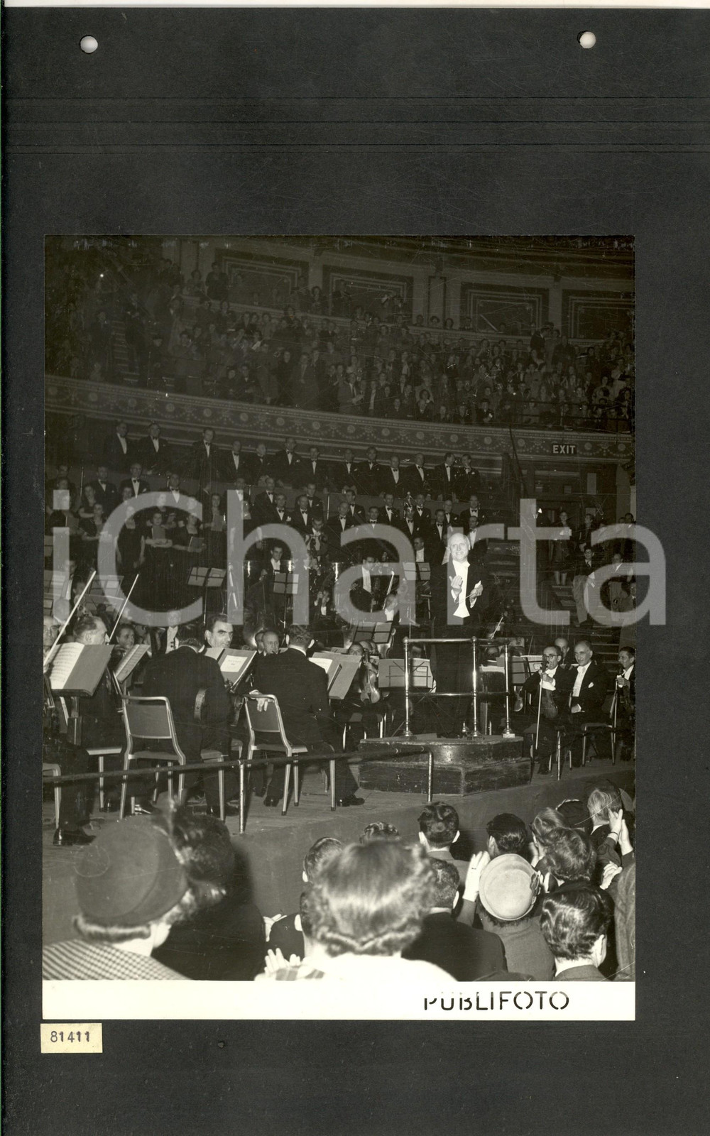 Fotografia d epoca originale 1950 LONDON TournÃ©e TEATRO ALLA SCALA Applausi per Victor DE SABATA sul podio 1