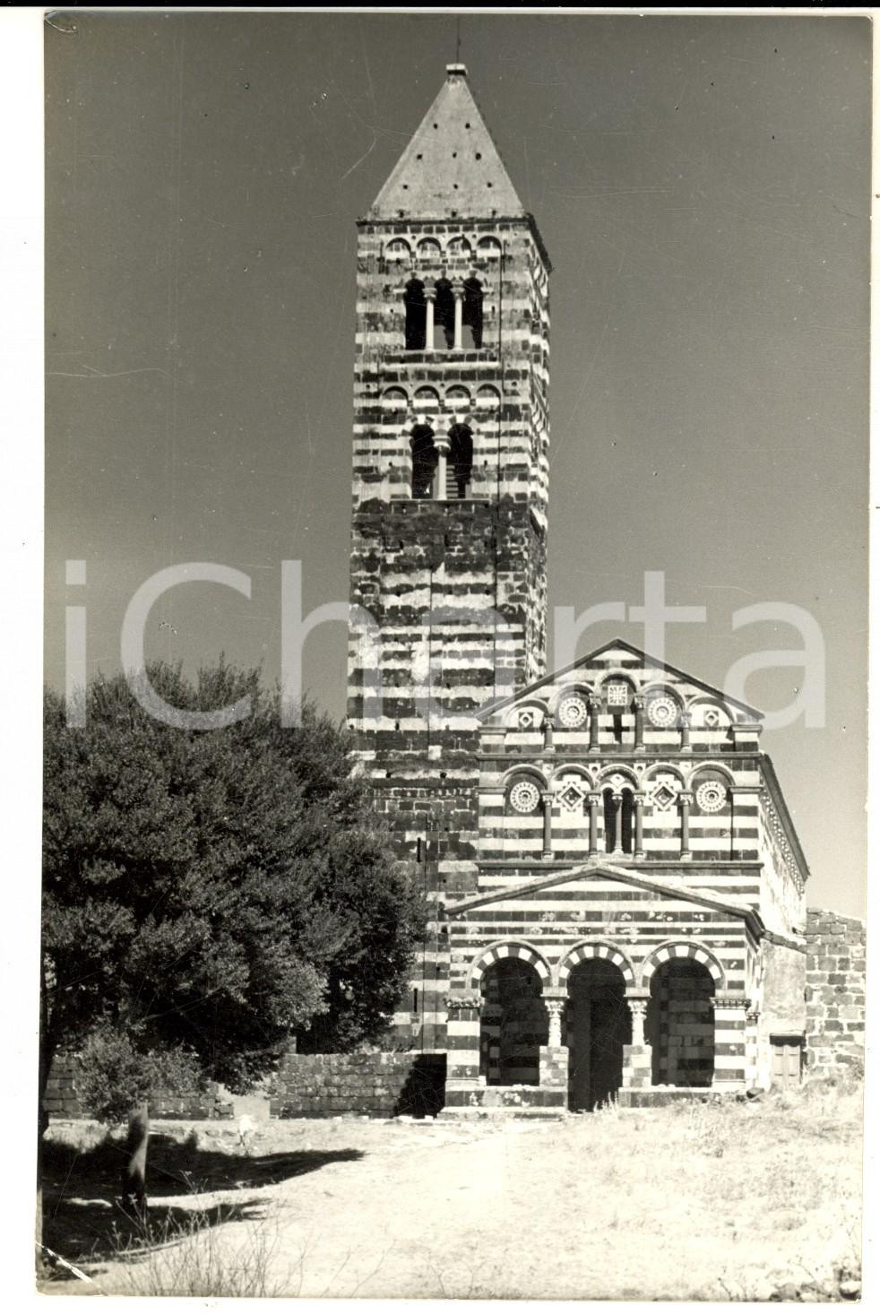 Fotografia d epoca originale 1965 ca CODRONGIANOS Facciata della Basilica di SACCARGIA Foto 13x18 cm 1