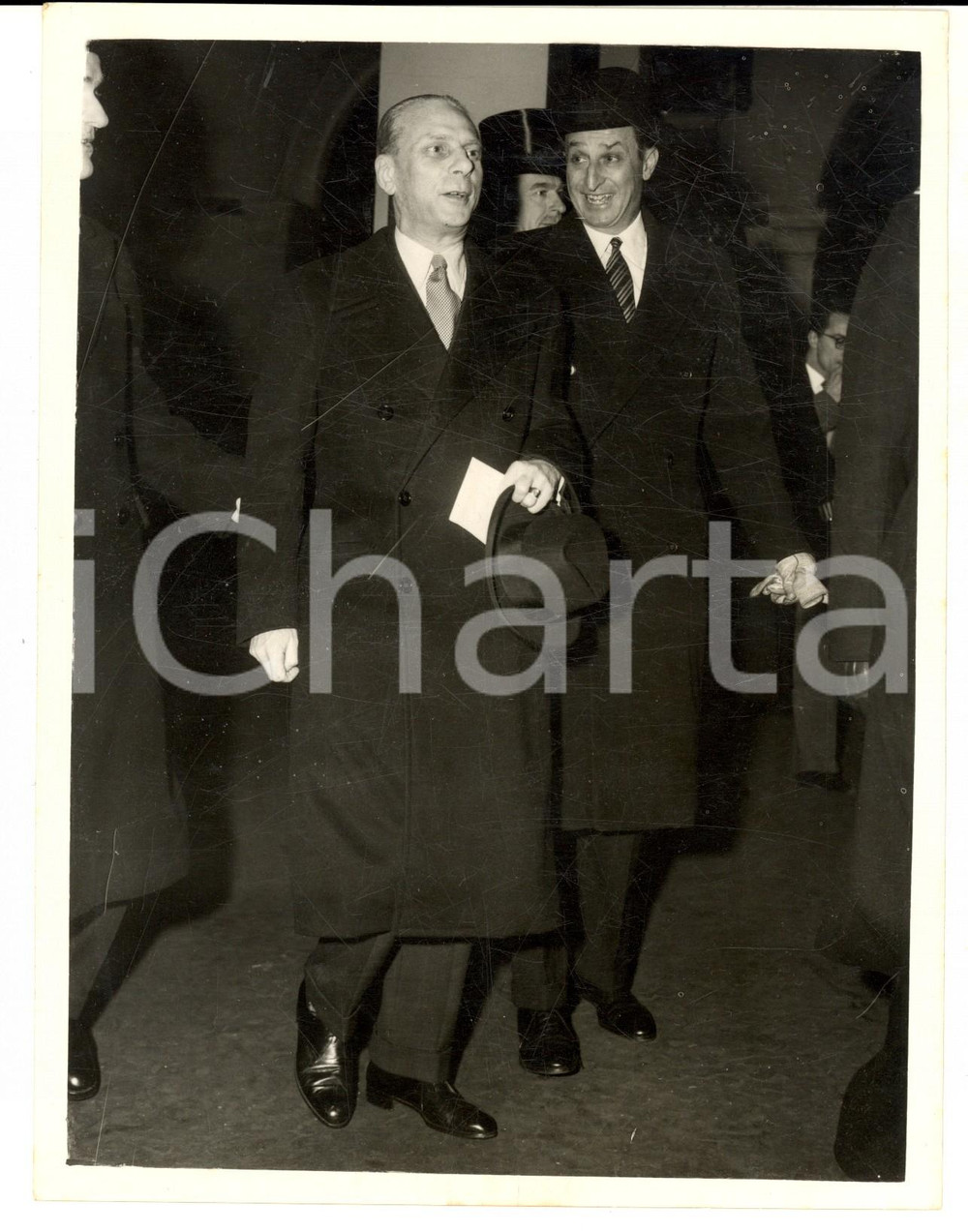 Fotografia d epoca originale 1955 LONDON Arrivo del conte Vittorio ZOPPI nuovo ambasciatore italiano  Foto 1