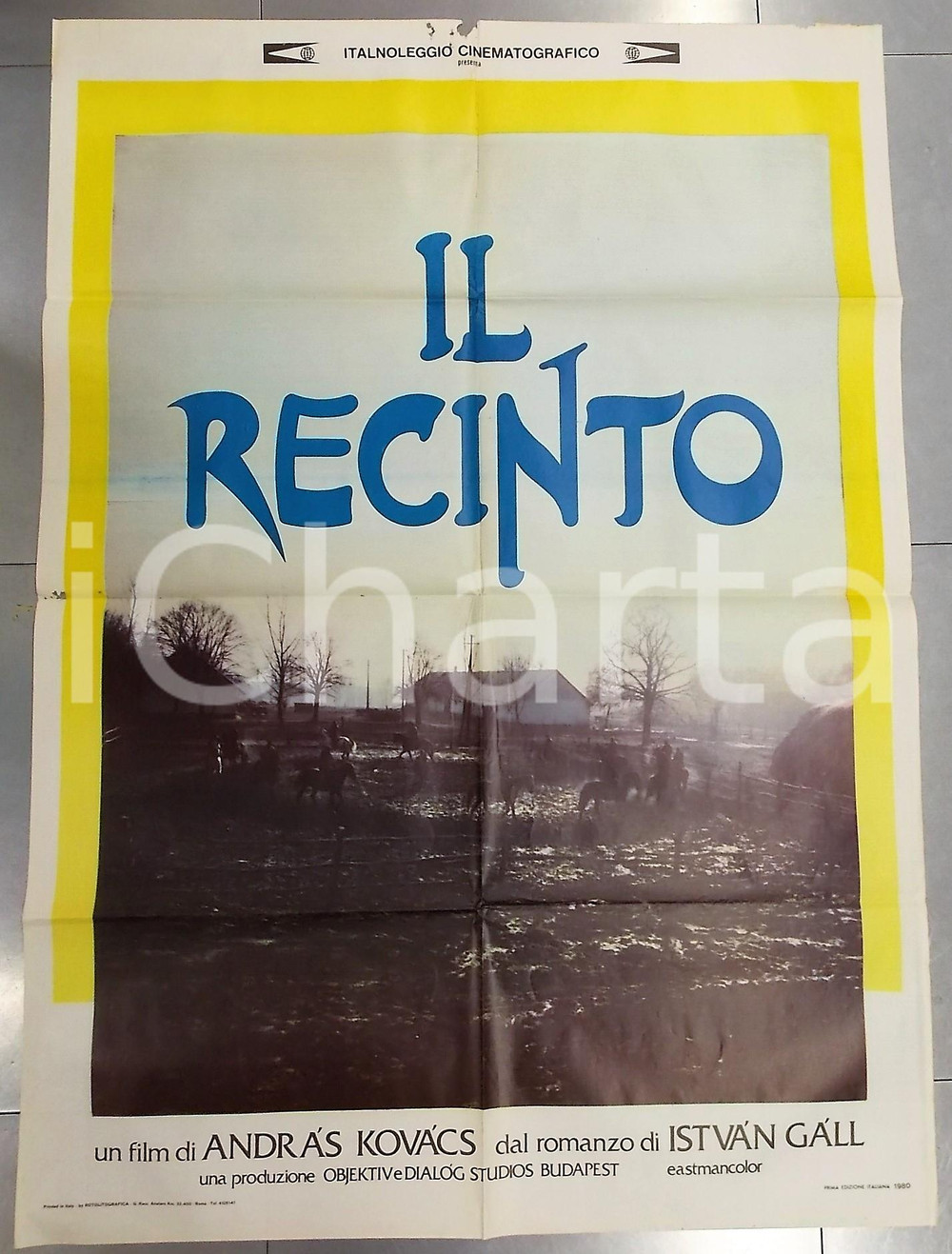 Materiale cinematografico d’epoca 1978 IL RECINTO Stud farm  András KOVACS József MADARAS Manifesto 100x140 cm 1